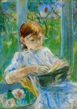 Репродукция картины "portrait of the artist&#39;s daughter, julie manet, at gorey" художника "моризо берта"