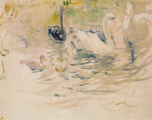 Копия картины "swans" художника "моризо берта"