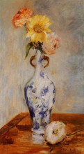 Репродукция картины "the blue vase" художника "моризо берта"