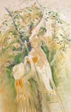 Репродукция картины "the cherry tree (study)" художника "моризо берта"