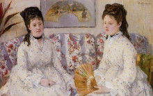 Копия картины "two sisters on a couch" художника "моризо берта"