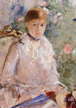 Картина "portrait of a young lady" художника "моризо берта"