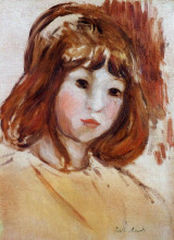 Репродукция картины "portrait of a young girl" художника "моризо берта"