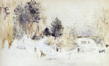 Копия картины "snowy landscape (aka frost)" художника "моризо берта"