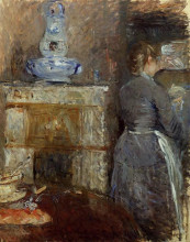 Копия картины "the rouart&#39;s dining room" художника "моризо берта"