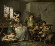 Картина "the miseries of idleness" художника "морланд джордж"