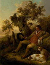 Картина "the sportsman resting" художника "морланд джордж"