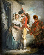 Репродукция картины "the soldier&#39;s departure" художника "морланд джордж"