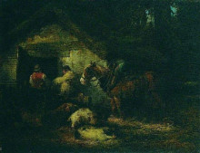 Картина "the stable door" художника "морланд джордж"