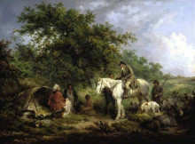 Репродукция картины "morning (the benevolent sportsman)" художника "морланд джордж"