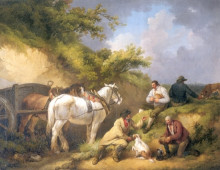 Картина "the labourer&#39;s luncheon" художника "морланд джордж"