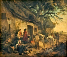 Репродукция картины "the roadside inn" художника "морланд джордж"