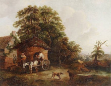 Копия картины "cottage in surrey" художника "морланд джордж"