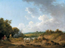 Картина "a gypsy encampment" художника "морланд джордж"