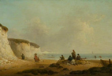 Картина "calm off the coast of the isle of wight" художника "морланд джордж"
