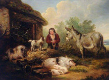 Картина "farmyard scene" художника "морланд джордж"