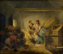 Репродукция картины "lovers observed" художника "морланд джордж"