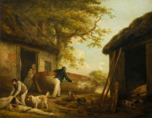 Картина "the boatman&#39;s house" художника "морланд джордж"