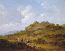 Копия картины "the gravel diggers" художника "морланд джордж"