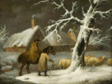Картина "winter landscape" художника "морланд джордж"
