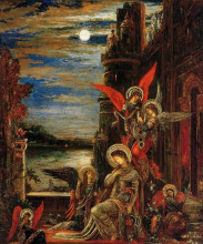 Репродукция картины "st. cecilia (the angels announcing her coming martyrdom)" художника "моро гюстав"