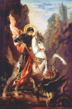 Репродукция картины "saint george" художника "моро гюстав"