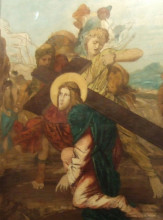 Репродукция картины "third&#160;station&#160;of&#160;the cross" художника "моро гюстав"