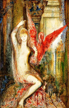 Репродукция картины "women ibis pink" художника "моро гюстав"