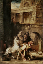 Копия картины "diomedes being eaten by his horses" художника "моро гюстав"