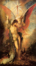 Репродукция картины "st. sebastian and the angel" художника "моро гюстав"