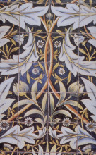 Копия картины "panel of ceramic tiles designed by morris and produced by william de morgan" художника "моррис уильям"