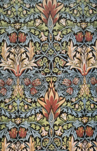 Репродукция картины "snakeshead printed textile" художника "моррис уильям"