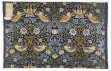 Копия картины "strawberry thief, furnishing fabric" художника "моррис уильям"