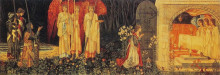 Картина "the vision of the holy grail tapestry" художника "моррис уильям"