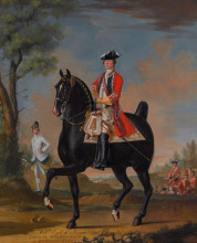 Картина "william kerr, 4th marquess of lothian on a charger" художника "морье дэвид"