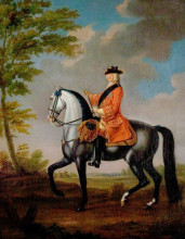 Репродукция картины "george i, on horseback" художника "морье дэвид"