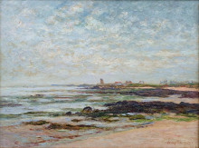 Репродукция картины "low tide, baie de quiberon" художника "мофра максим"