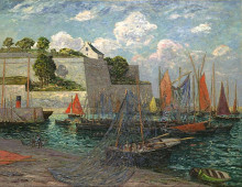 Репродукция картины "port castle of belle-ile" художника "мофра максим"