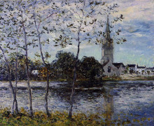 Картина "the banks of the pond at rosporden" художника "мофра максим"