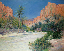 Репродукция картины "morning in the oasis of alkantra" художника "мофра максим"