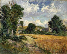 Картина "cornfield in the valley of saint-jean-du-doigt" художника "мофра максим"