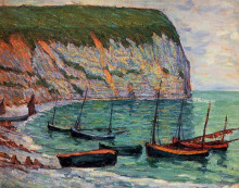 Репродукция картины "fishing boats on the shore" художника "мофра максим"