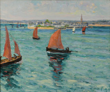 Картина "in front of the isle tudy" художника "мофра максим"