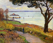 Копия картины "the bay of douarnenez" художника "мофра максим"