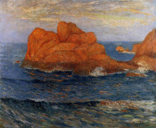 Репродукция картины "the red rocks at belle ile" художника "мофра максим"