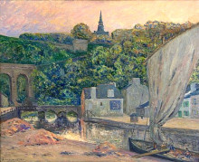 Копия картины "the river rance at dinard" художника "мофра максим"