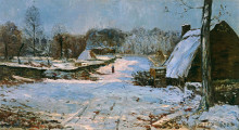 Картина "cottages in the snow" художника "мофра максим"