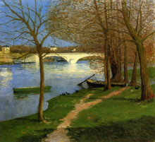 Картина "bridge over the loire" художника "мофра максим"