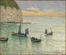 Картина "departure of fishing boats" художника "мофра максим"