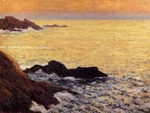 Репродукция картины "the golden sea - quiberon" художника "мофра максим"